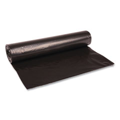 Recycled Low-Density Polyethylene Can Liners, 56 gal, 1.2 mil, 43" x 47", Black, 10 Bags/Roll, 10 Rolls/Carton