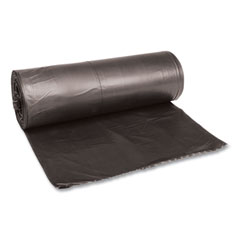 Low-Density Waste Can Liners, 60 gal, 0.65 mil, 38" x 58", Black, 25 Bags/Roll, 4 Rolls/Carton