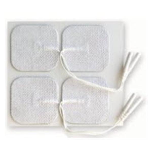 ECO-021 (2" x 2" Tens Electrode 4/pk with Wire - White Cloth Back)