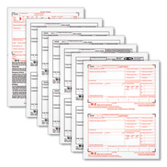 W-2 Tax Forms for Inkjet/Laser Printers, Fiscal Year: 2023, Six-Part Carbonless, 8.5 x 5.5, 2 Forms/Sheet, 50 Forms Total