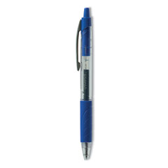 Comfort Grip Gel Pen, Retractable, Medium 0.7 mm, Blue Ink, Clear/Blue Barrel, 36/Pack