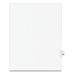 Preprinted Legal Exhibit Side Tab Index Dividers, Avery Style, 10-Tab, 70, 11 x 8.5, White, 25/Pack, (1070)