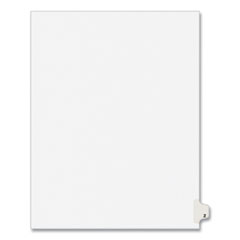 Preprinted Legal Exhibit Side Tab Index Dividers, Avery Style, 26-Tab, Z, 11 x 8.5, White, 25/Pack, (1426)