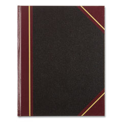 Texthide Eye-Ease Record Book, Black/Burgundy/Gold Cover, 10.38 x 8.38 Sheets, 150 Sheets/Book