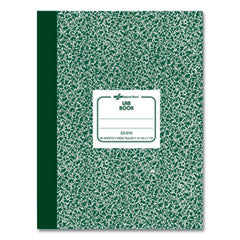 Lab Notebook, Wide/Legal Rule, Green Marble Cover, (96) 10.13 x 7.88 Sheets