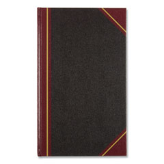 Texthide Eye-Ease Record Book, Black/Burgundy/Gold Cover, 14.25 x 8.75 Sheets, 300 Sheets/Book