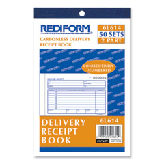 Delivery Receipt Book, Three-Part Carbonless, 6.38 x 4.25, 50 Forms Total