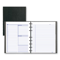 NotePro Undated Daily Planner, 9.25 x 7.25, Black Cover, Undated