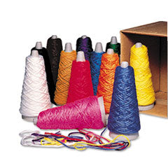 Double Weight Yarn Cones, 2-Ply, 2 oz, 100% Acrylic, Assorted Colors, 12/Box