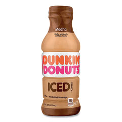 Mocha Iced Coffee Drink, 13.7 oz Bottle, 12/Carton