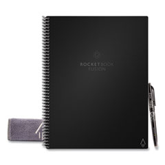 Fusion Smart Notebook, Seven Assorted Page Formats, Black Cover, (21) 11 x 8.5 Sheets