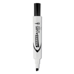 MARKS A LOT Desk-Style Dry Erase Marker, Broad Chisel Tip, Black, Dozen (24408)