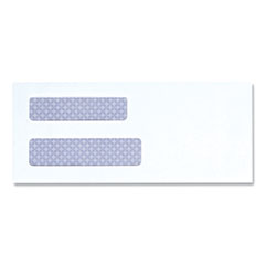 Double Window Business Envelope, #8 5/8, Square Flap, Gummed Closure, 3.63 x 8.88, White, 500/Box