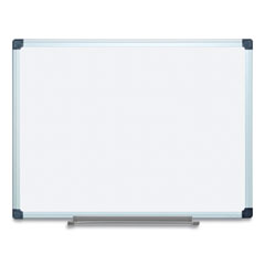 Porcelain Value Dry Erase Board, 36 x 48, White Surface, Silver Aluminum Frame