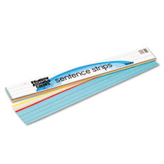 Sentence Strips, 24 x 3, Lightweight, Assorted Colors, 100/Pack