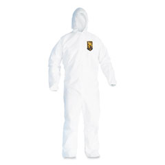 A20 Breathable Particle Protection Coveralls, Elastic Back, Hood, Medium, White, 24/Carton