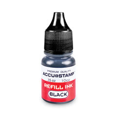 ACCU-STAMP Gel Ink Refill, 0.35 oz Bottle, Black