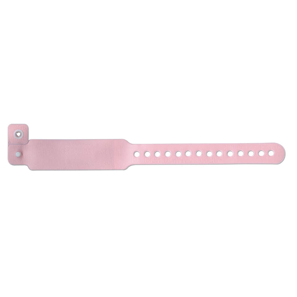 VERI-COLOR INSERT WRISTBAND VINYL 1"X6 1/2" INFANT PINK - 250 PER BOX