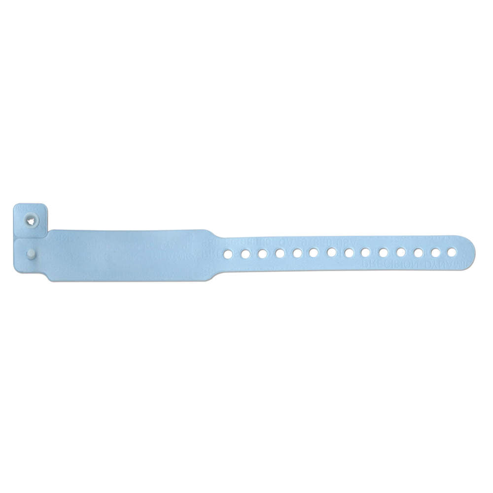 VERI-COLOR INSERT WRISTBAND VINYL 1"X6 1/2" INFANT LIGHT BLUE - 250 PER BOX