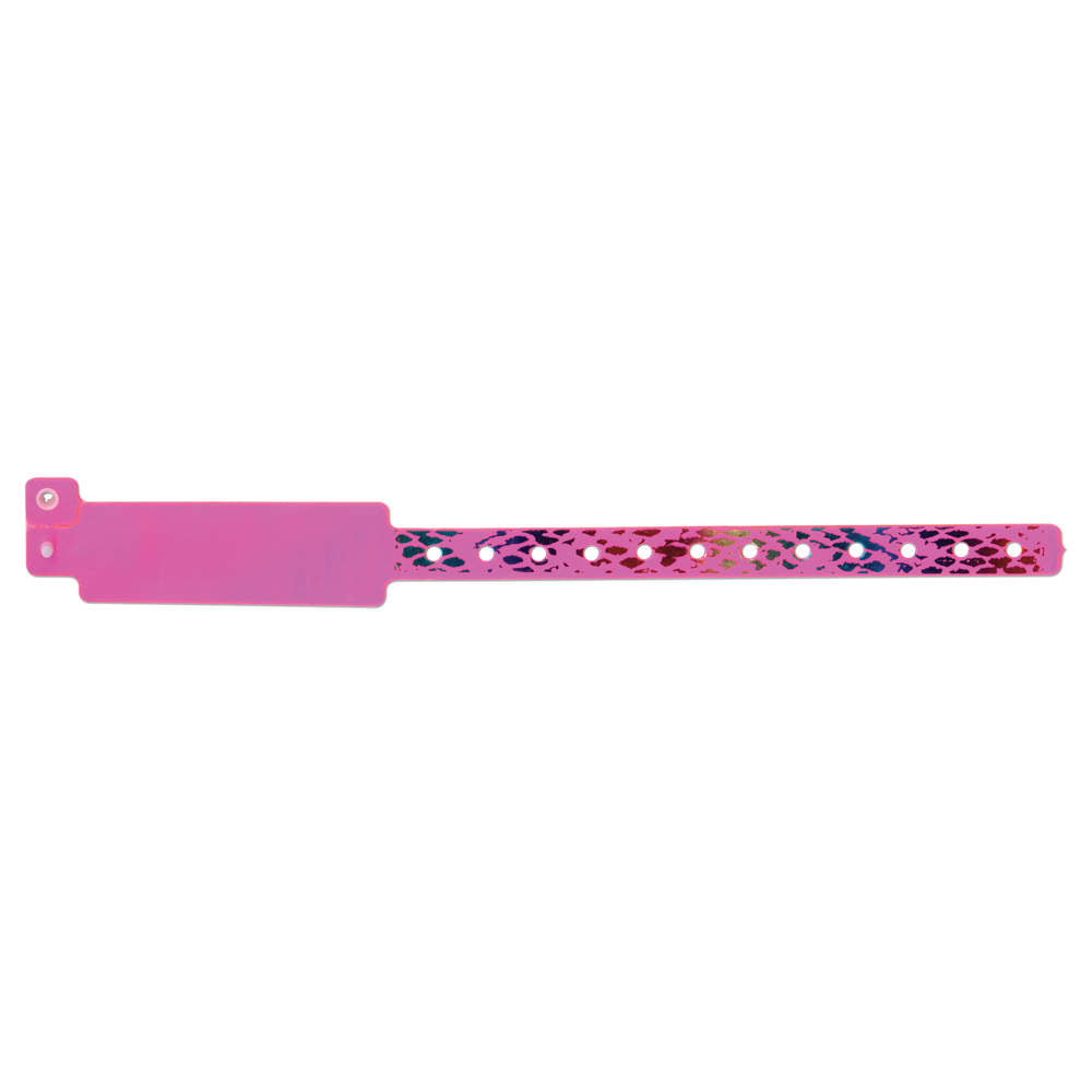 Veri-Color® Insert Wristband Vinyl 1"X10 Adult/Pedi Hot Pink - 250 per Box