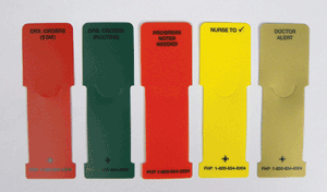 STAT FLAG 5 TITLES|ALERT SYSTEM ASSORTED COLORS POLY 1-5/8"X5" - 1 PER SET