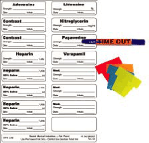 STERILE LABEL KIT INCLUDES 32 LABELS, FLAGS, DUAL-TIP PEN, TIME-OUT REMINDER AND RULER (PERMANENT) 2   1 7/8" X 9/16" WHITE - 50 PER CASE