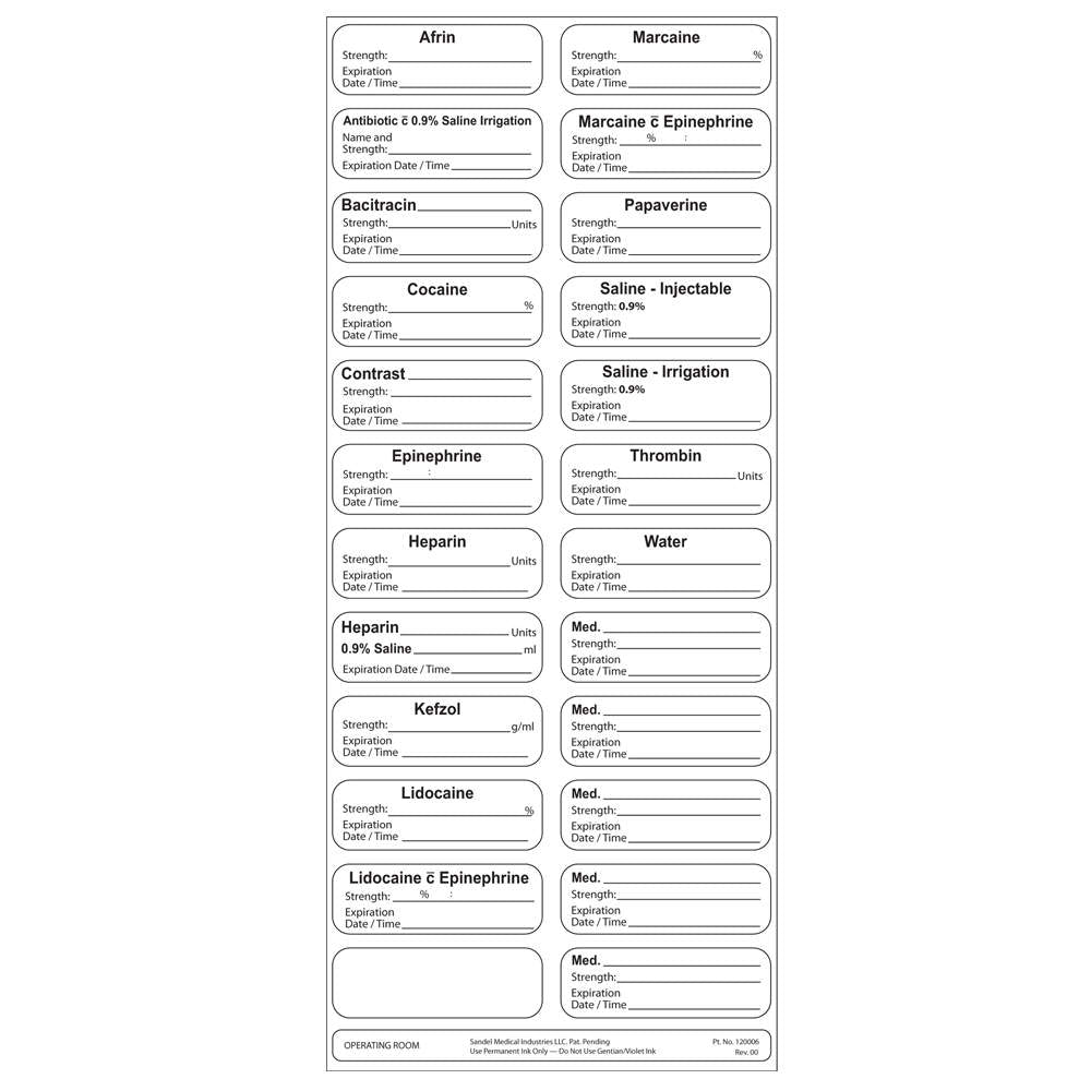 STERILE LABEL KIT INCLUDES 48 LABELS, FLAGS, DUAL-TIP STERILE MARKER, SPECIMEN STRIP, TIME-OUT REMINDER, AND RULER (PERMANENT) 2   1 7/8" X 9/16" - 100 PER CASE