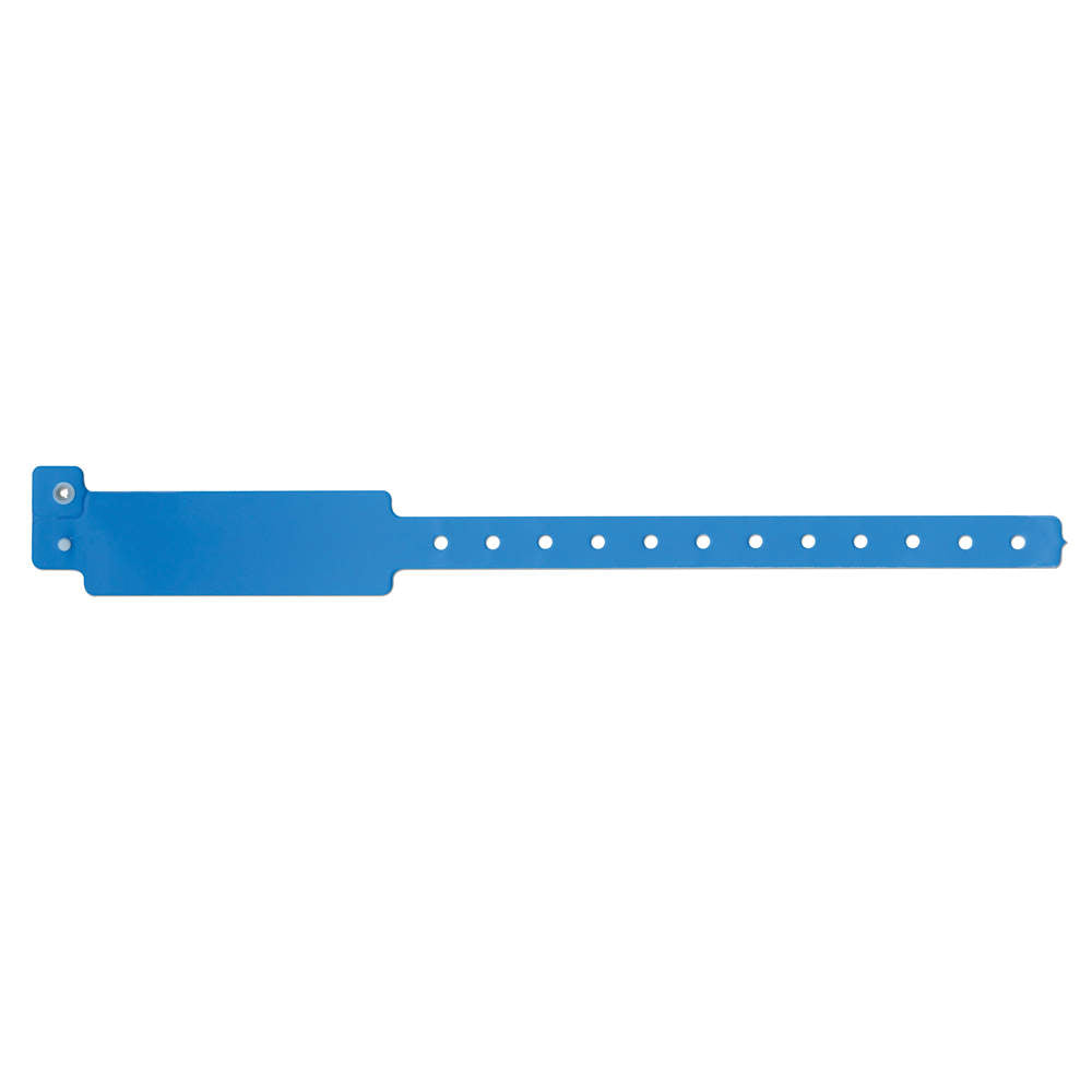 SPEEDI-BAND® WRITE-ON WRISTBAND VINYL CLASP CLOSURE 1"X10 ADULT/PEDI BLUE - 500 PER BOX