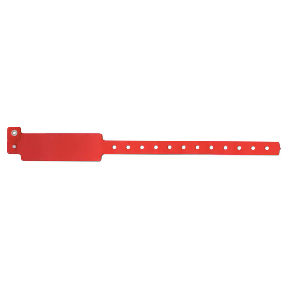 Speedi-Band® Write-On Wristband Vinyl Clasp Closure 1"X10 Adult/Pedi Red - 500 per Box