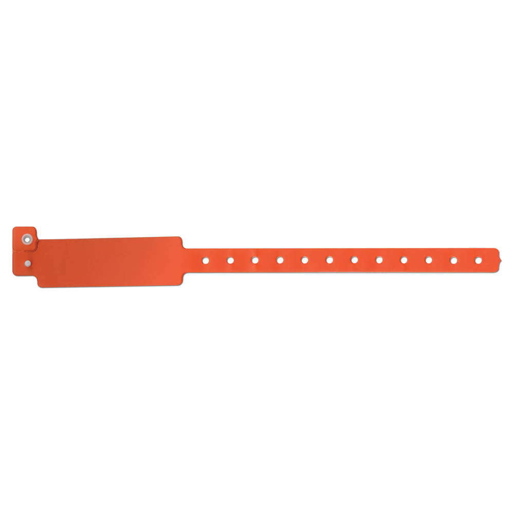 SPEEDI-BAND® WRITE-ON WRISTBAND VINYL CLASP CLOSURE 1"X10 ADULT/PEDI ORANGE - 500 PER BOX