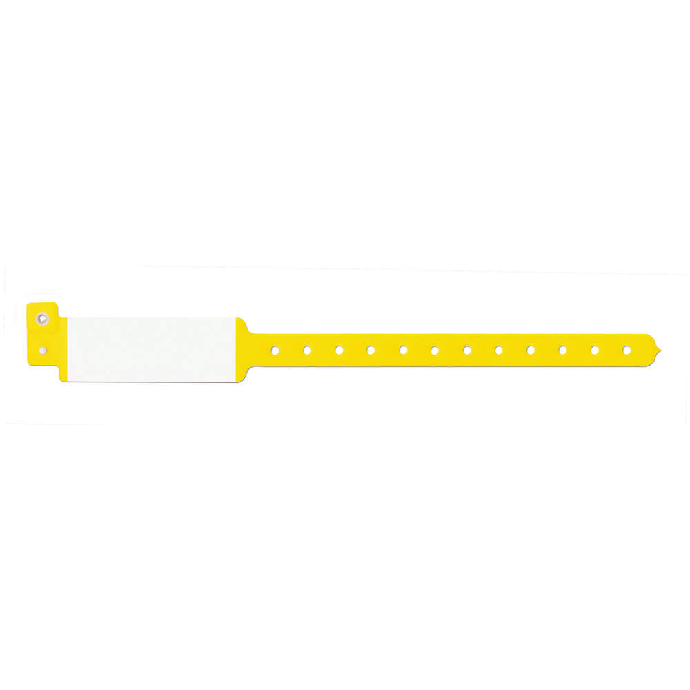 Speedi-Print® Imprinter Wristband Vinyl 1"X10 Adult/Pedi Yellow - 500 per Box