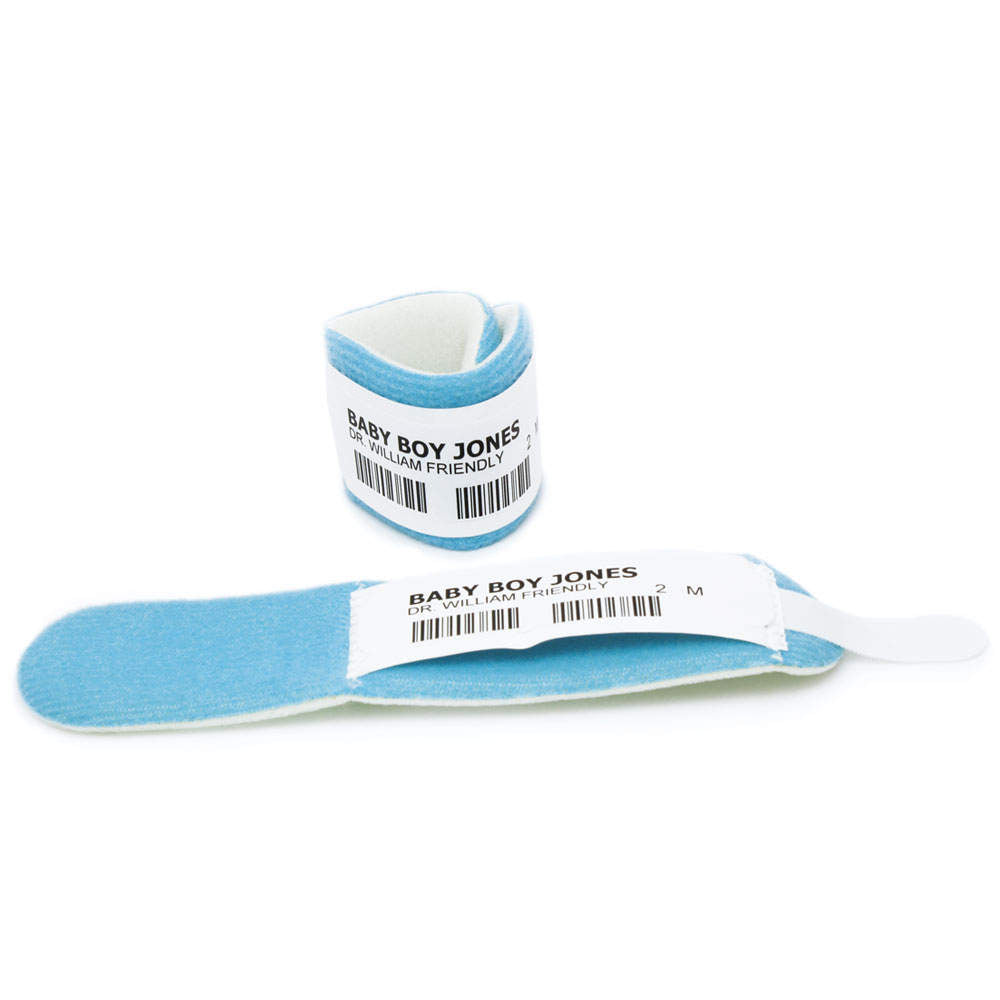 Precision® Neonatal Soft Foam Band with Shield 1" X 6 1/4" Infant Blue - 12 per Box