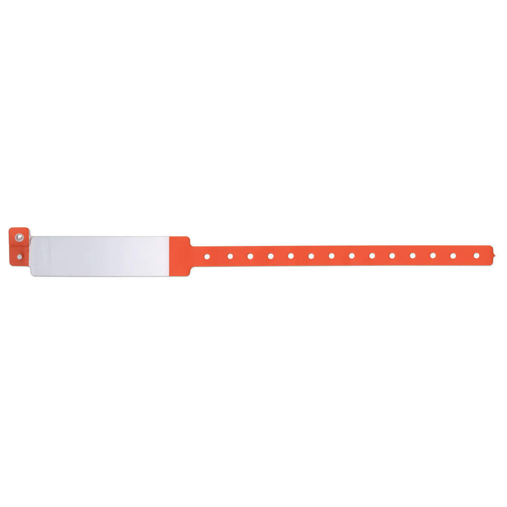 SPEEDI-PRINT® IMPRINTER WRISTBAND VINYL 1"X12 ADULT ORANGE - 500 PER BOX