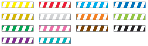 REDI-TAG® FLAGS & TAGS MINI STRIPED SET ASSORTED COLORS REMOVABLE 1" X 3/16" 240 PER PACK