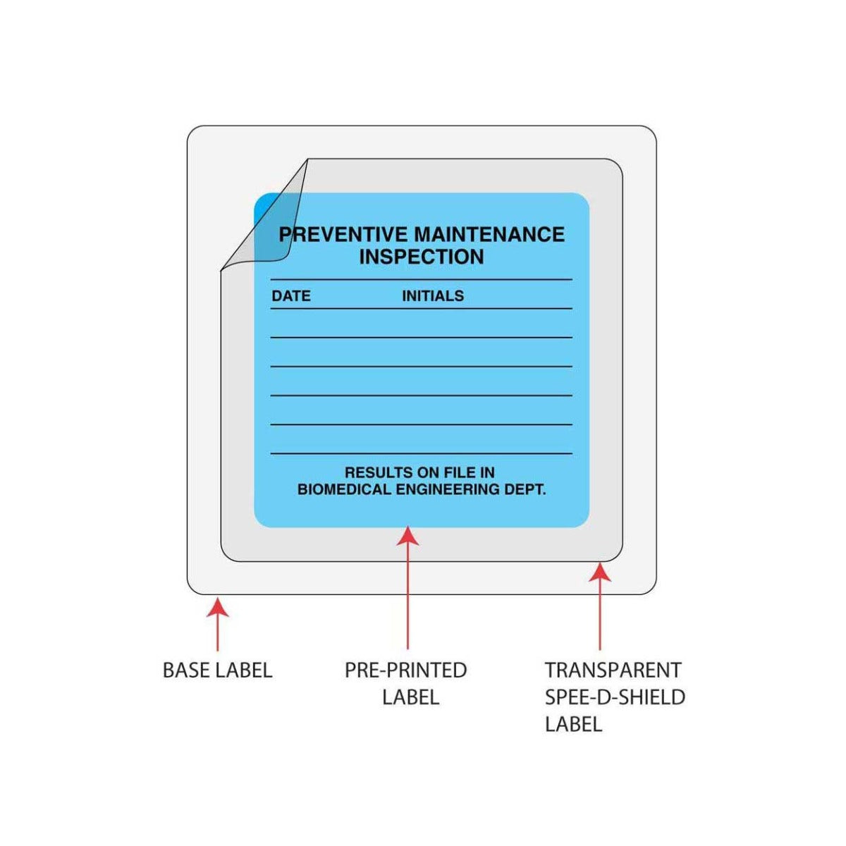 SPEE-D-SHIELD LABEL SYNTHETIC PERMANENT   4 7/8" X 3" CLEAR 500 PER ROLL