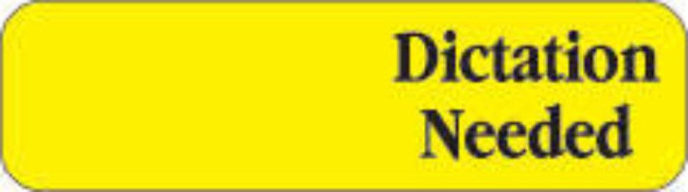 REDI-TAG® FLAGS & TAGS "DICTATION NEEDEED" YELLOW REMOVABLE 1 7/8" X 9/16" 120 PER ROLL, 6 ROLLS PER PACK