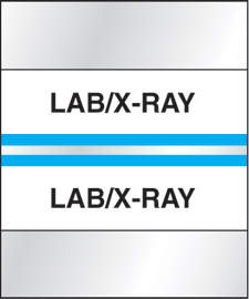 CHART TAB PAPER LAB/X-RAY LAB/X-RAY   1 1/4" X 1 1/2" BLUE 100 PER PACKAGE