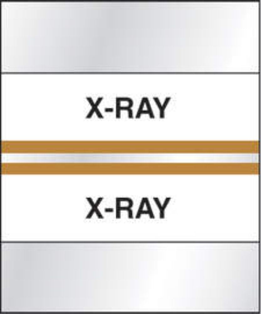 CHART TAB PAPER X-RAY X-RAY   1 1/4" X 1 1/2" TAN 100 PER PACKAGE