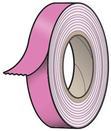 SPEE-D-TAPE™ COLOR CODE REMOVABLE TAPE  1/2" X 500" PER ROLL -   PINK