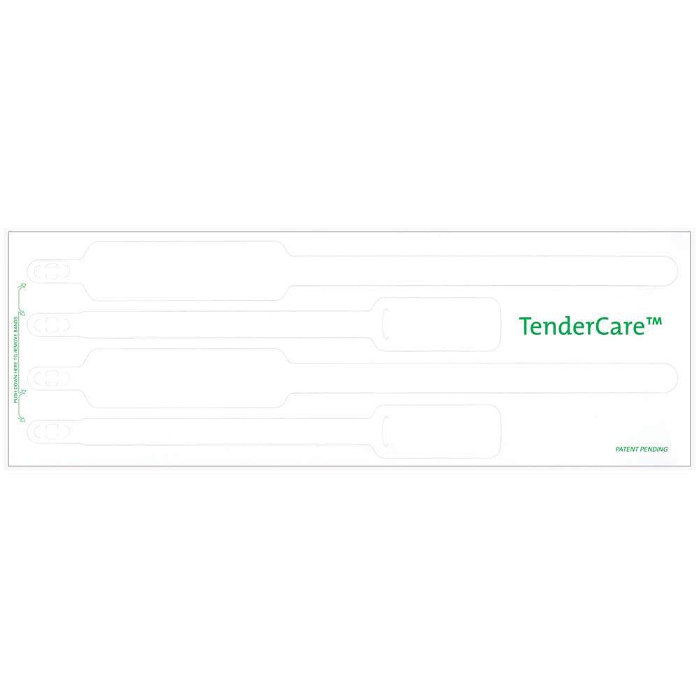 TENDERCARE® THERMAL WRISTBAND THERMAL 4PT MOTHER, FATHER, BABY SET; ADHESIVE CLOSURE X 1" 11" L X 1" H (ADULT) 7" L X 8" H (INFANT) WHITE - 400 PER BOX