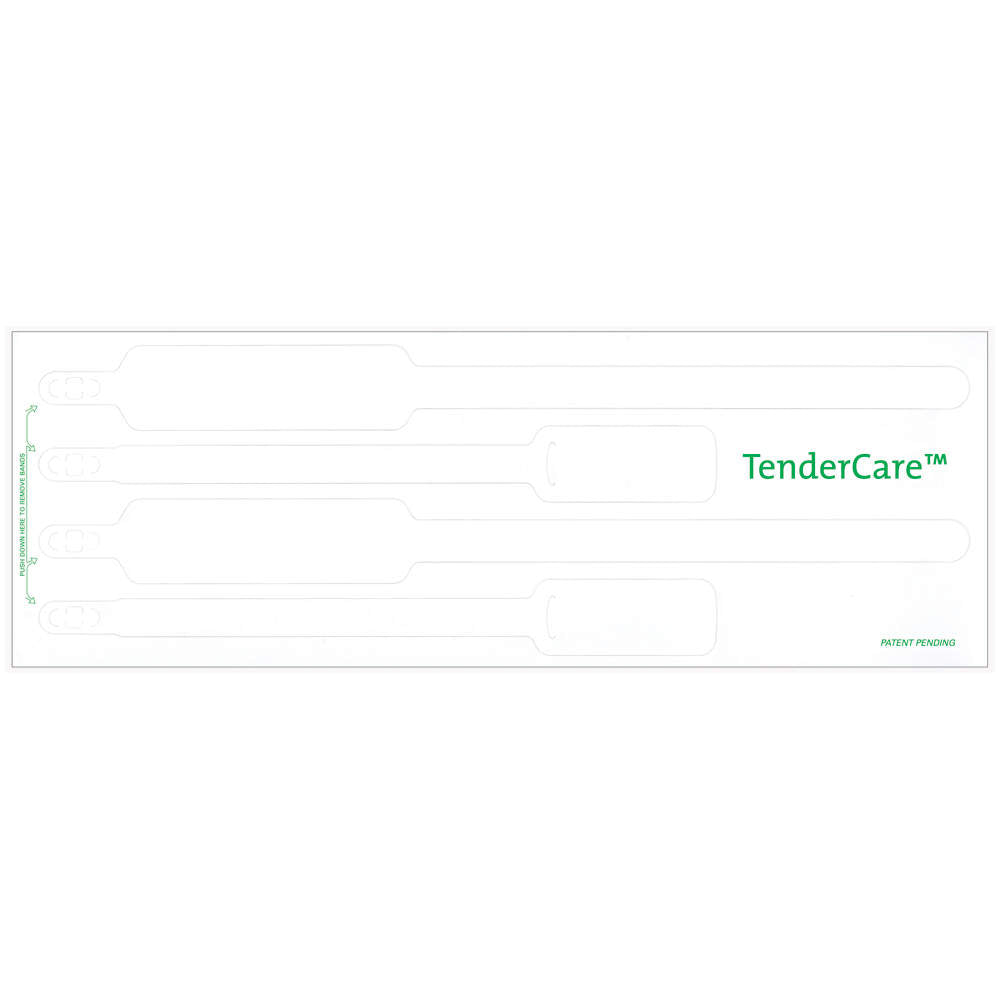 TENDERCARE® THERMAL WRISTBAND THERMAL 4PT MOTHER, FATHER, BABY SET; ADHESIVE CLOSURE X 1 1/2" 11" L X 1" H (ADULT) 7" L X 8" H (INFANT) WHITE - 400 PER BOX