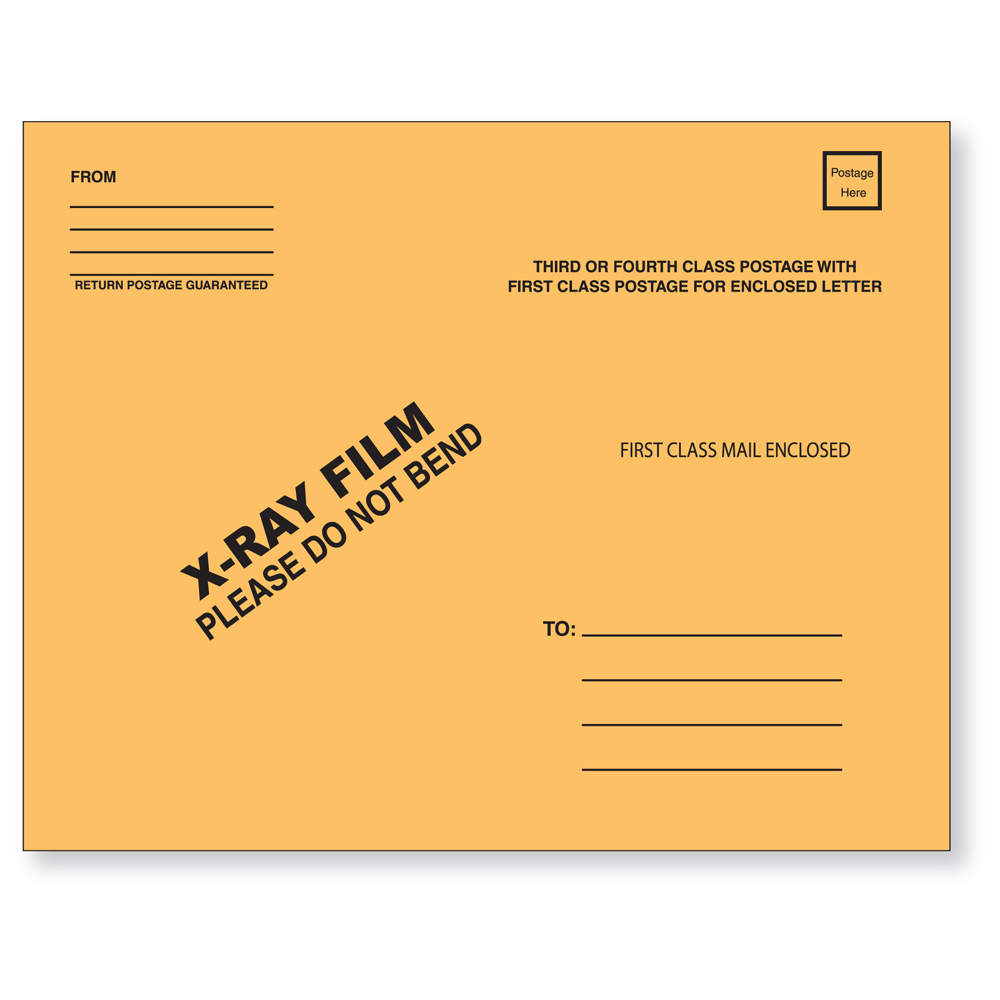 X-RAY FILM MAILER STRING & BUTTON OPEN END WITH BLACK PRINT 28# BROWNKRAFT 11"X13" 50 PER CASE