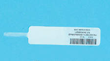 SYRINGE FLAG LABEL  LASER (SYNTHETIC, PERMANENT)   3 7/8" X 3/4" WHITE - 20 PER SHEET, 100 SHEETS PER PACKAGE