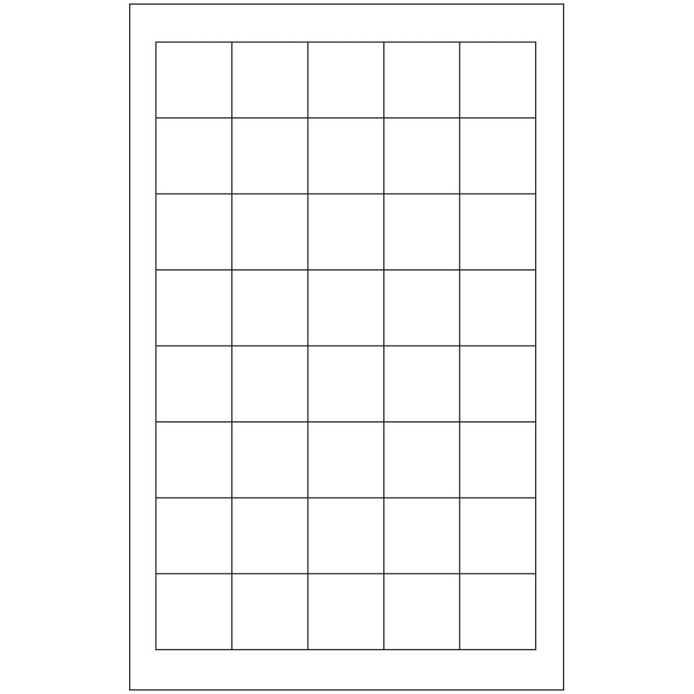 SLIDE LABEL (PAPER, PERMANENT)  7/8" X 7/8" WHITE -  40 PER SHEET, 25 SHEETS PER BOX