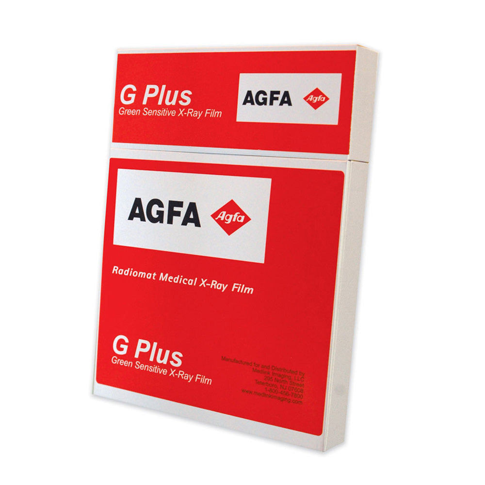 AGFA RADIOMAT™ X-RAY FILM GREEN SENSITIVE FULL SPEED 10" X 12" - 100 PER BOX