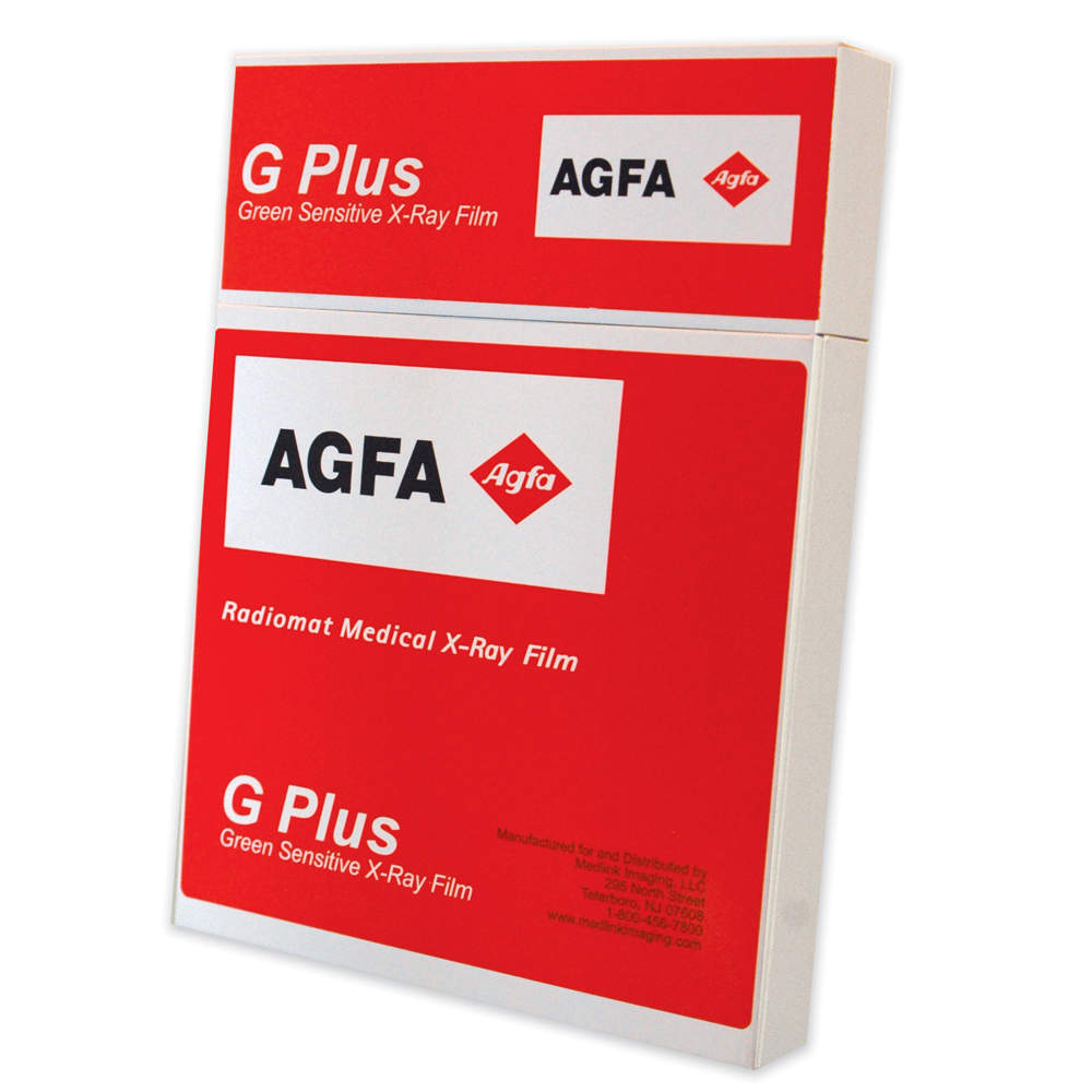 AGFA RADIOMAT™ X-RAY FILM GREEN SENSITIVE FULL SPEED 14" X 17" - 100 PER BOX