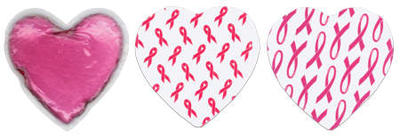 SPEE-D-COOL™ COLD PACK HEART-SHAPED WITH PRINTED SLEEVES|REUSABLE PINK AND WHITE 4"X3-3/4" 24 PER BOX