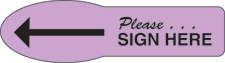 SPEE-D-FLAG™ FLAGS & TAGS RIGHT "PLEASE...SIGN HERE" LAVENDER REMOVABLE 5/8"X2-1/4" 100 PER PACK