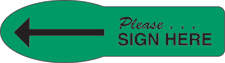 SPEE-D-FLAG™ FLAGS & TAGS RIGHT "PLEASE...SIGN HERE" LIGHT GREEN REMOVABLE 5/8"X2-1/4" 100 PER PACK