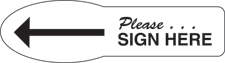 SPEE-D-FLAG™ FLAGS & TAGS RIGHT "PLEASE...SIGN HERE" WHITE REMOVABLE 5/8"X2-1/4" 100 PER PACK